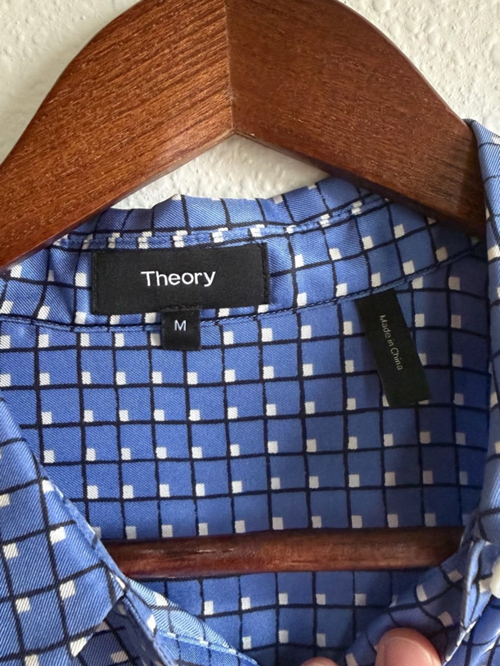 Theory Sunaya Color Block 100% Silk Blouse - Picture 5 of 6
